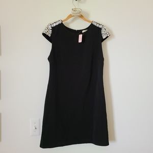 Fancy embellished little black dress